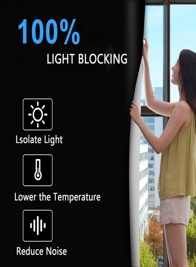 ZMD 100% Blackout Window Cover, 57x39 inch Portable Black Out Windows Blinds No Drill Blinds Cover Adhesive Portable Blackout Curtains for Bedroom Shades Baby Nursery RV Dorm Travel Office - Image 2